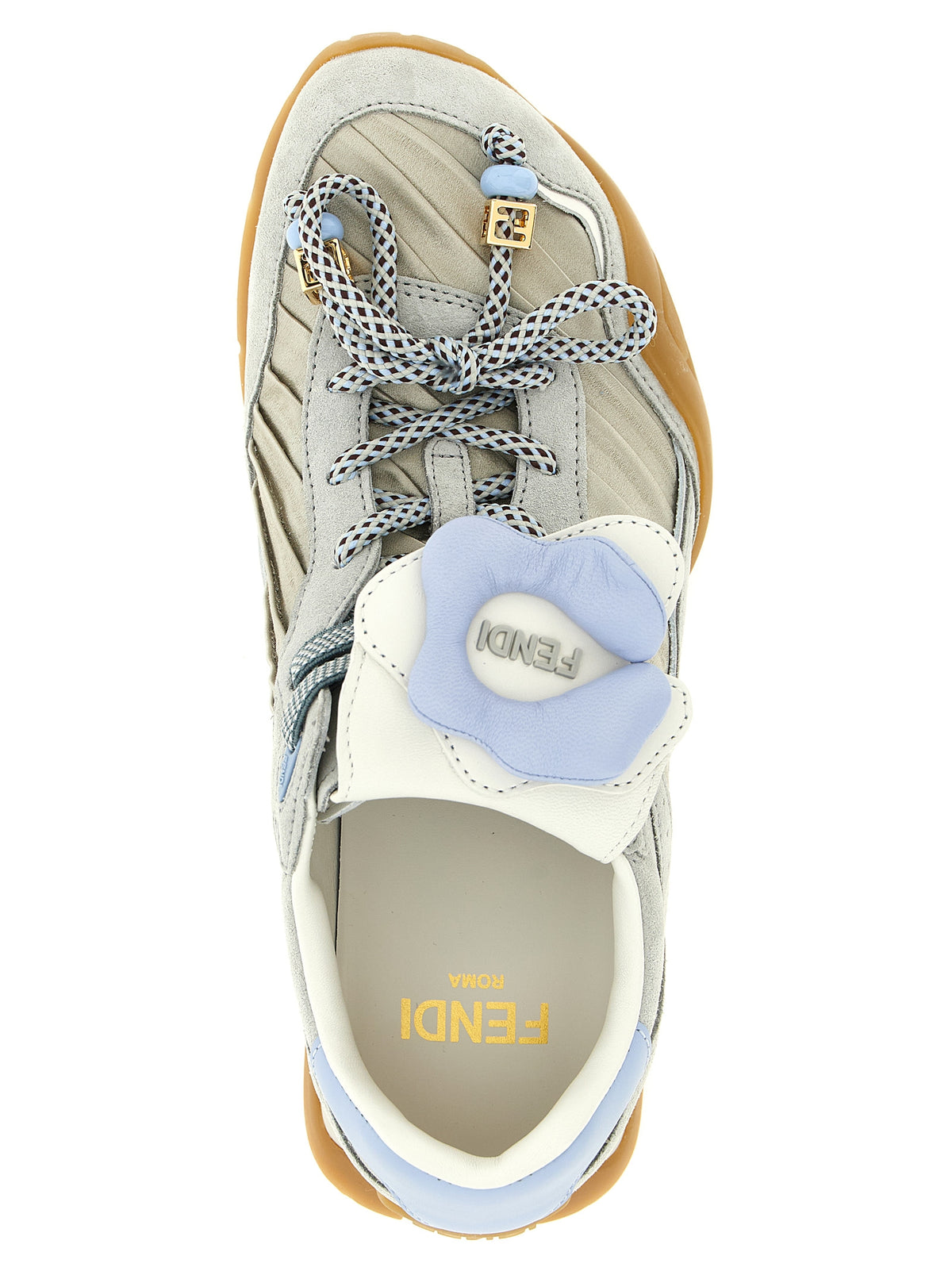 Fendi Baskets modèle Wave Pulse gris