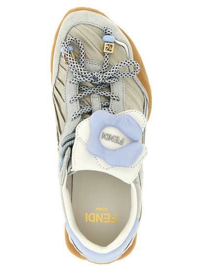 Fendi Baskets modèle Wave Pulse gris