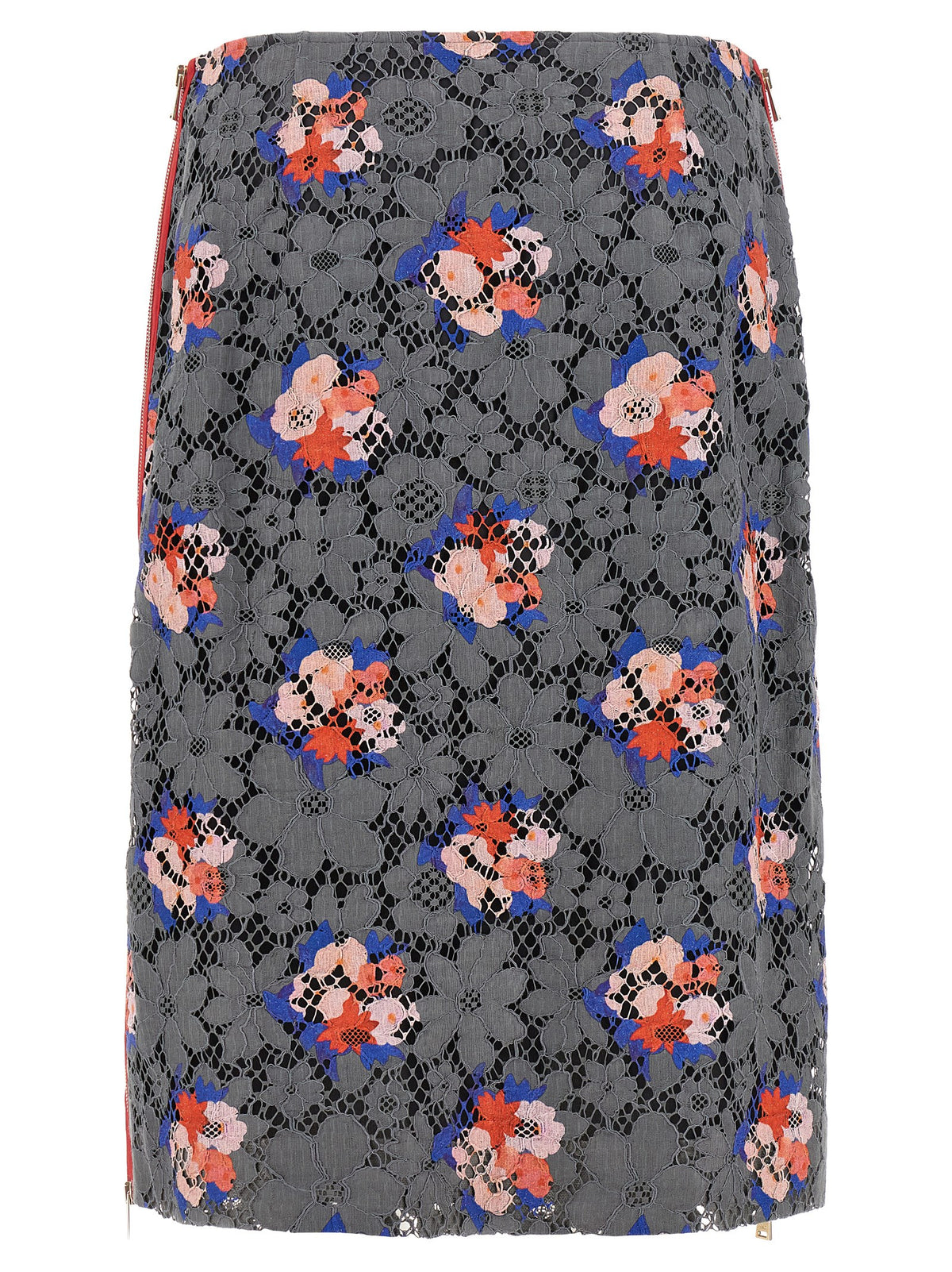 Falda Midi De Algodón Fendi Para Mujer En Color Gris