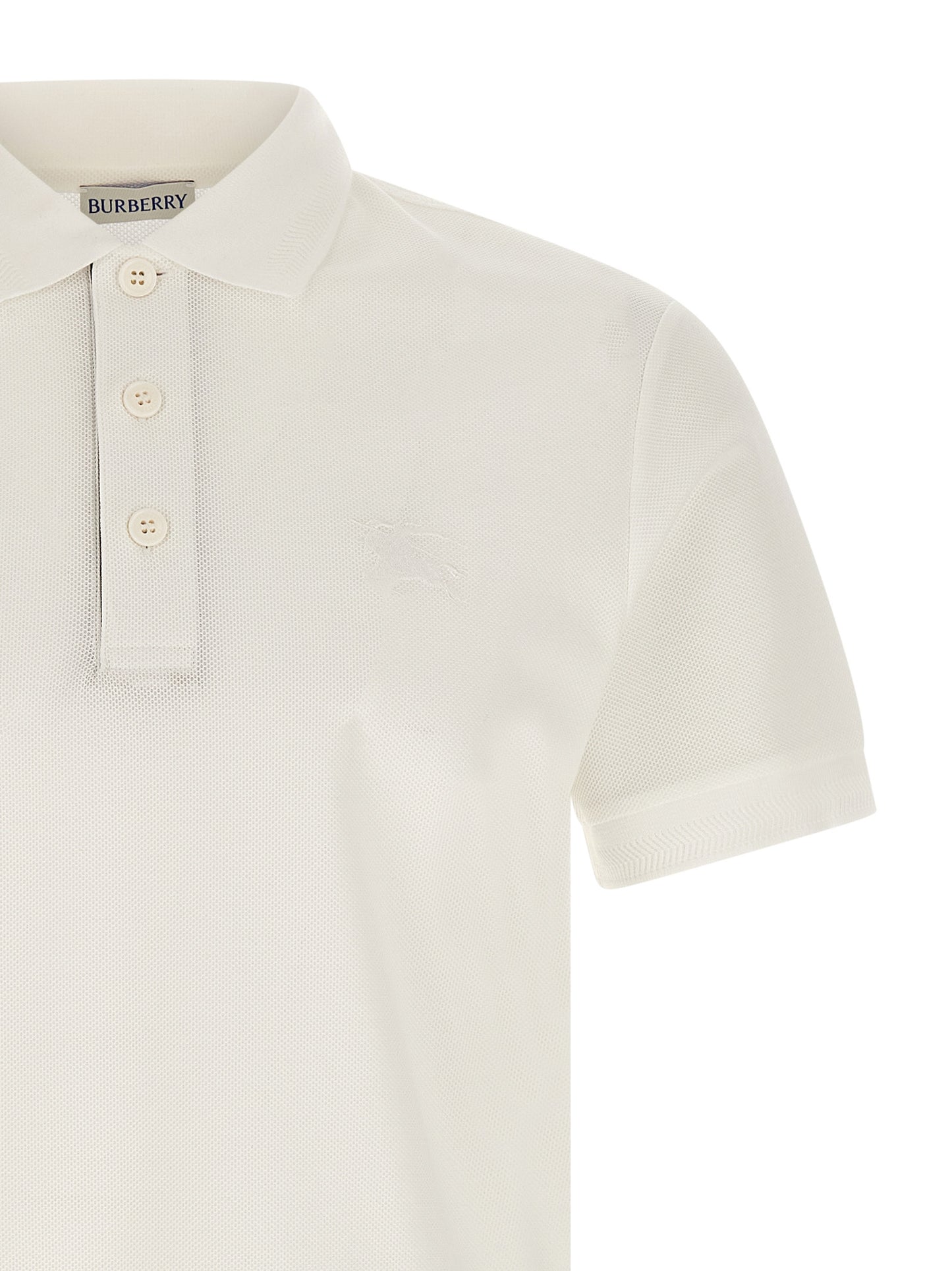 Polo de algodón blanco de Burberry