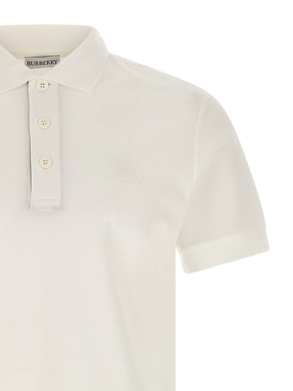 Polo de algodón blanco de Burberry