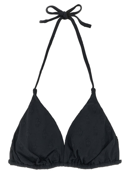 Polo Ralph Lauren Black Recycled Polyester Bikini