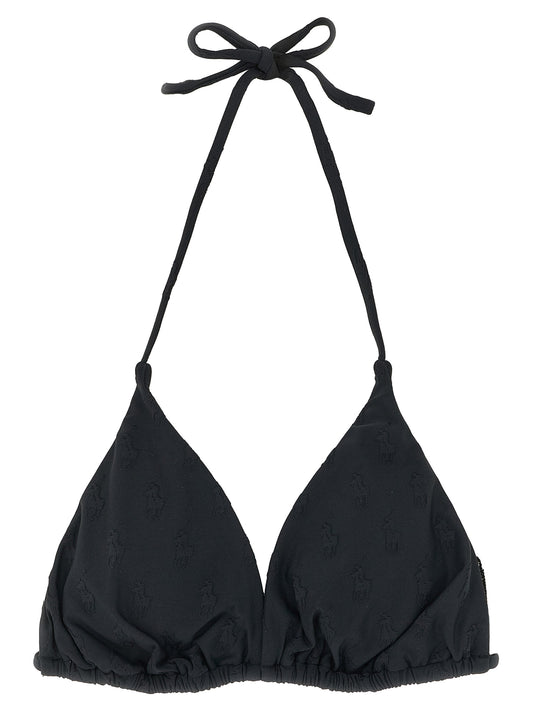 Bikini Polo Ralph Lauren negro de poliéster reciclado