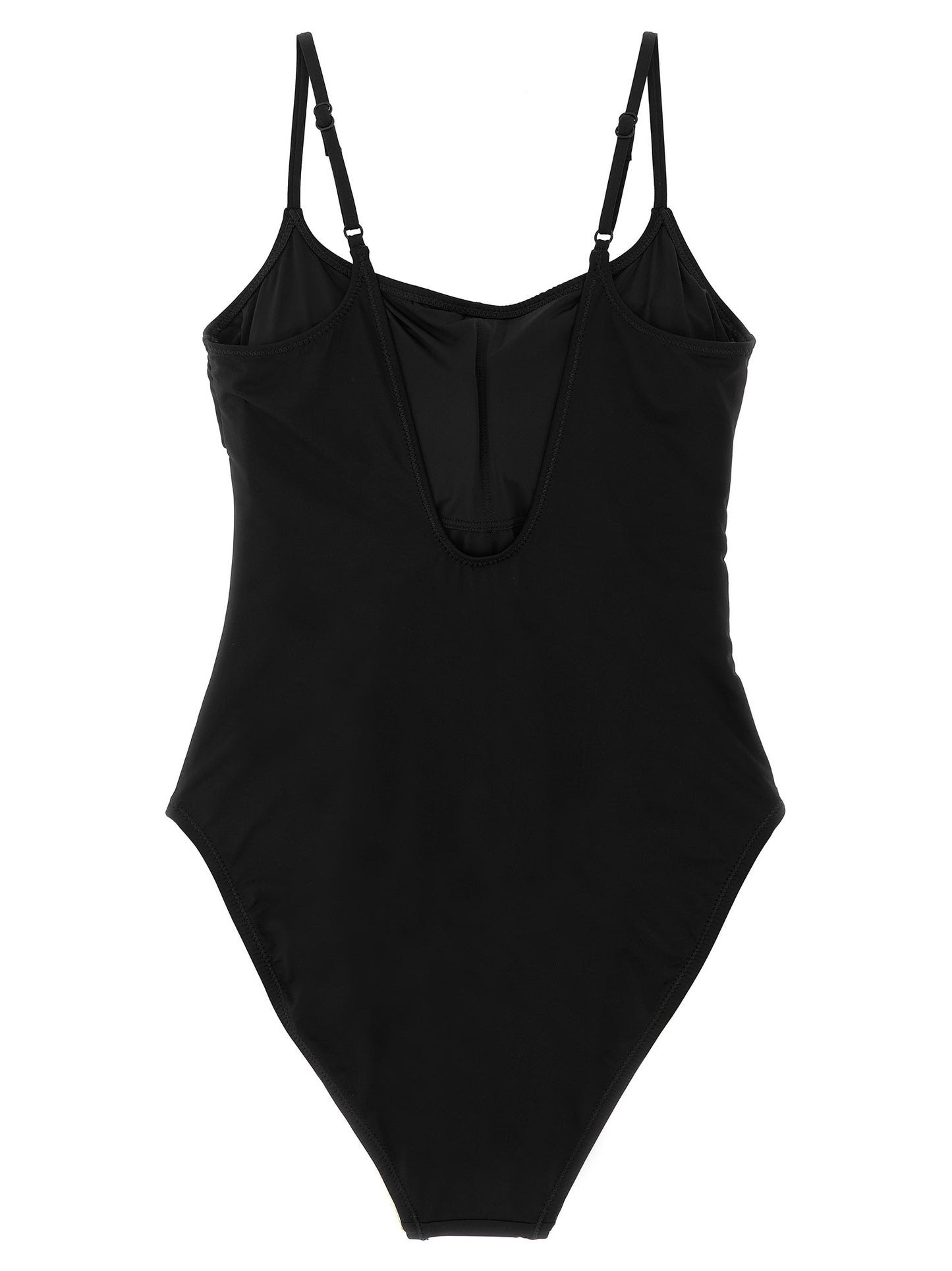 Traje de baño de una pieza de nailon negro Polo Ralph Lauren