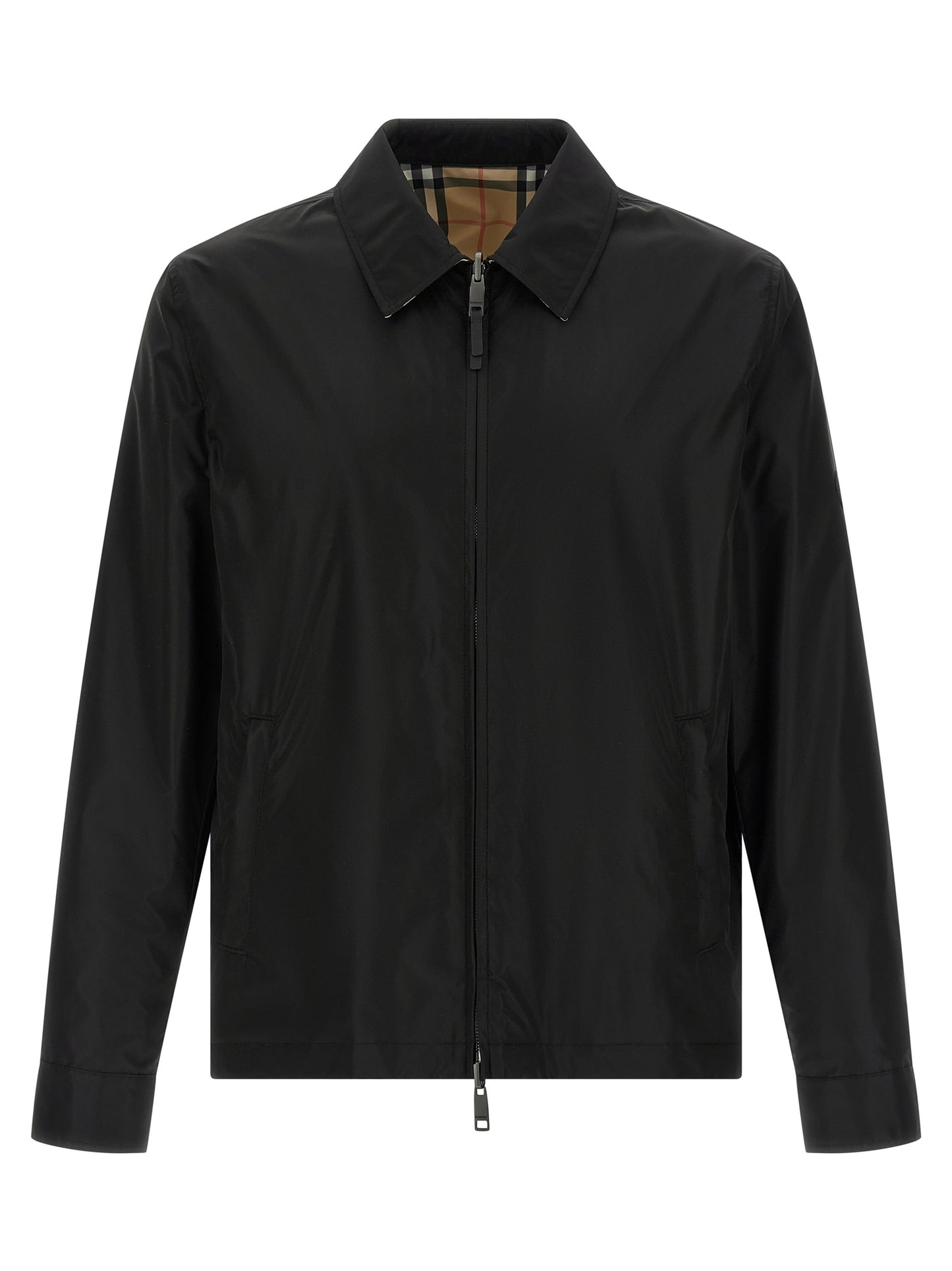 Chaqueta de nailon negra de Burberry