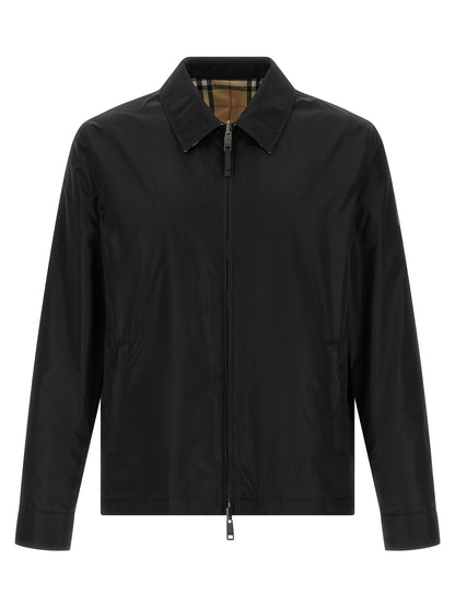 Chaqueta de nailon negra de Burberry