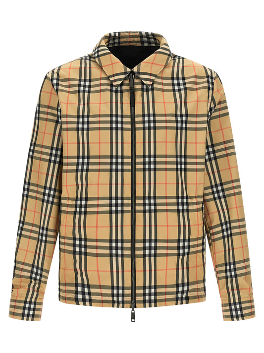 Chaqueta de nailon negra de Burberry