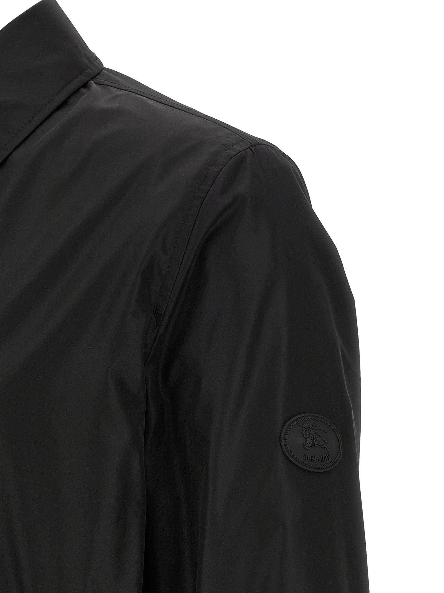 Chaqueta de nailon negra de Burberry