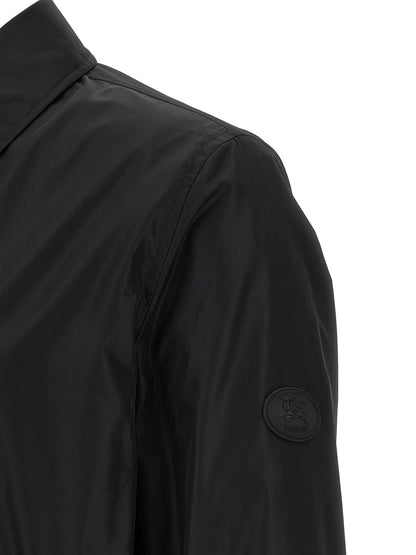 Chaqueta de nailon negra de Burberry