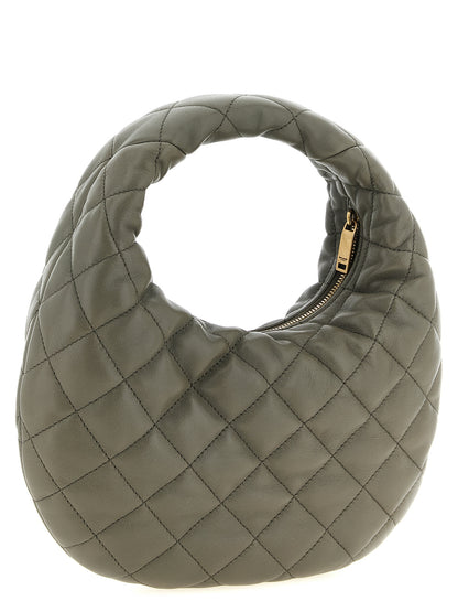 Bolso de piel de cordero gris Saint Laurent
