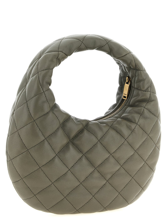 Bolso de piel de cordero gris Saint Laurent