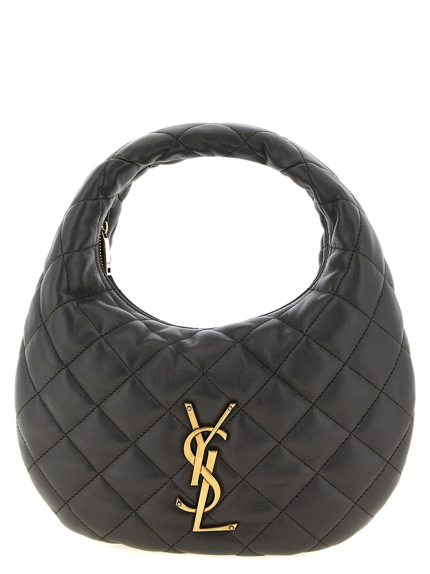 Bolso de mano Saint Laurent de piel de cordero marrón