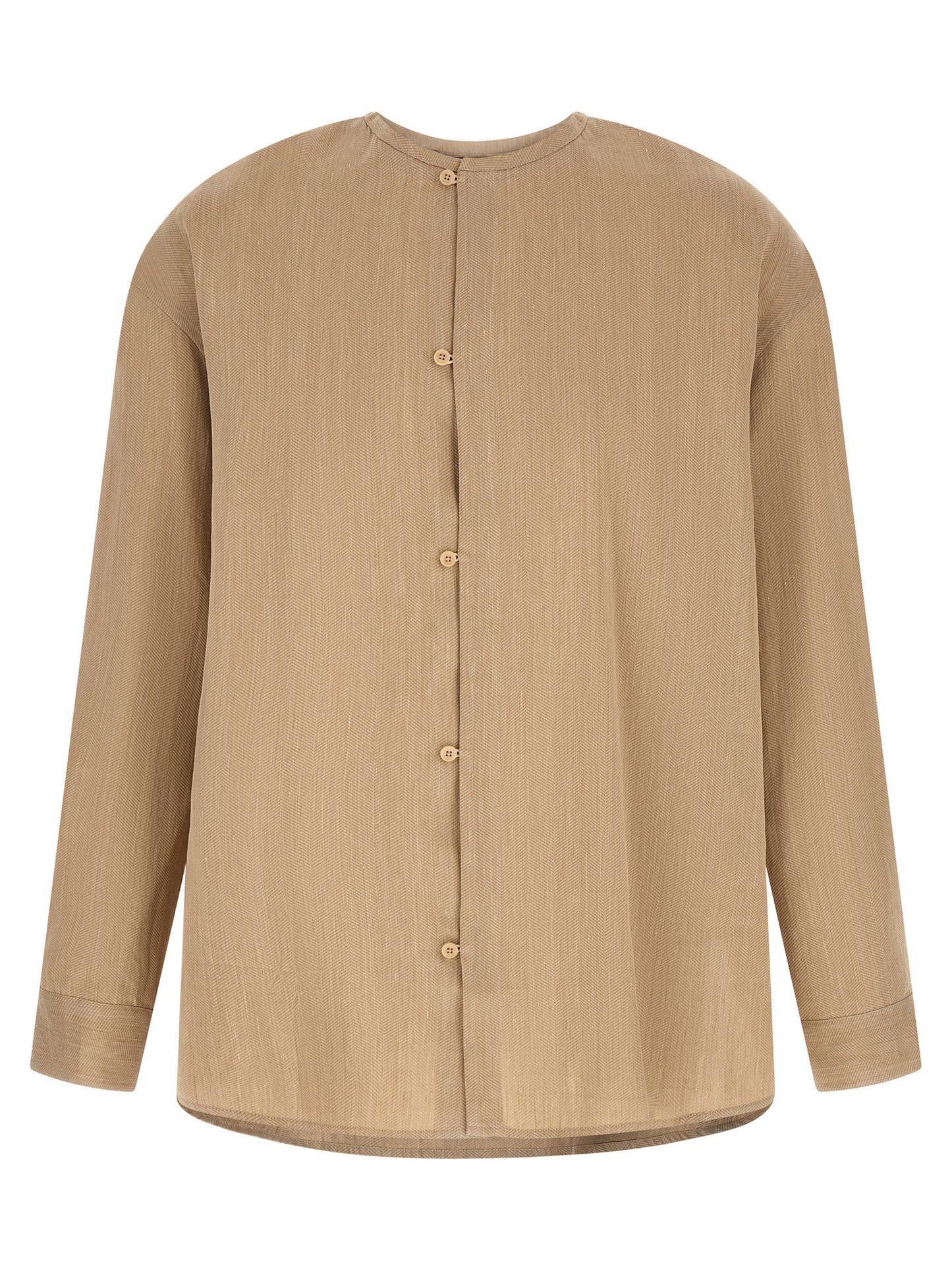 Blusa de lino beige de Jacquemus