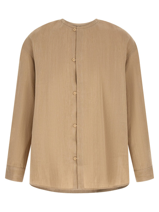 Blusa de lino beige de Jacquemus