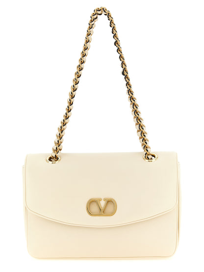 Bolso de Hombro Valentino Garavani Blanco de Piel de Cordero