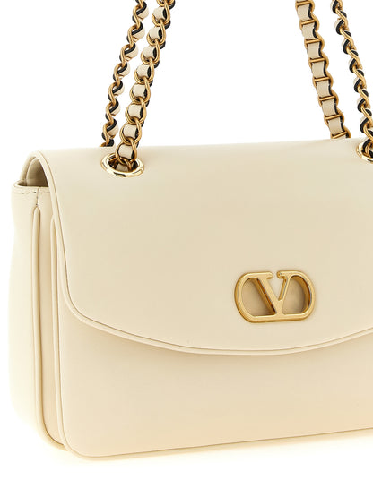 Bolso de Hombro Valentino Garavani Blanco de Piel de Cordero
