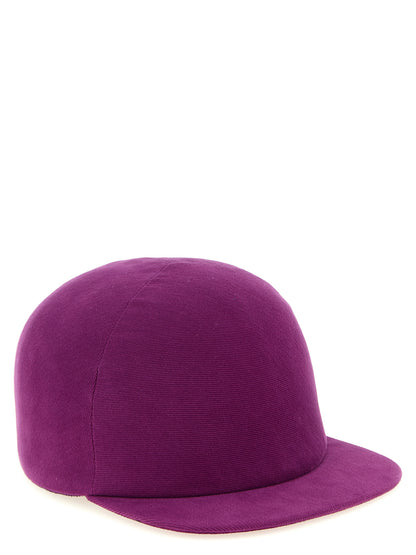 Gorra Balenciaga de algodón morada (estilo béisbol)