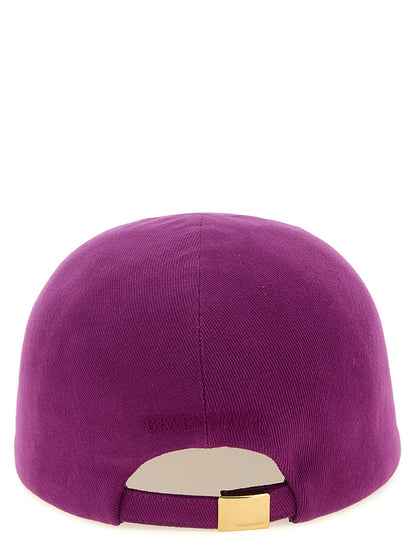 Gorra Balenciaga de algodón morada (estilo béisbol)