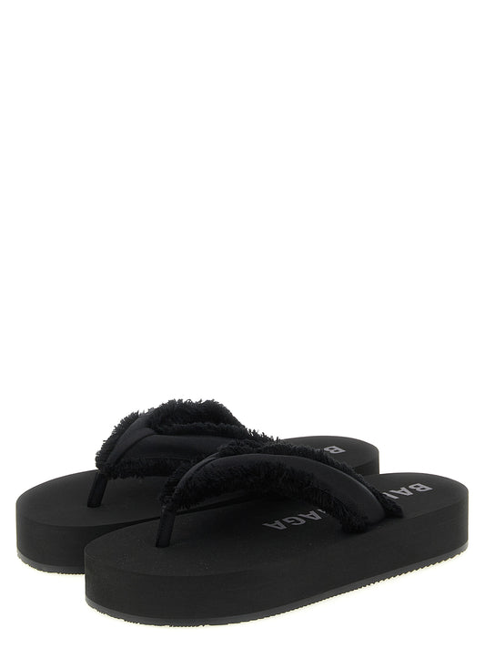 Sandalias Balenciaga negras de viscosa