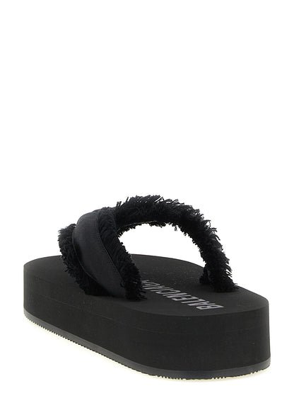 Sandalias Balenciaga negras de viscosa