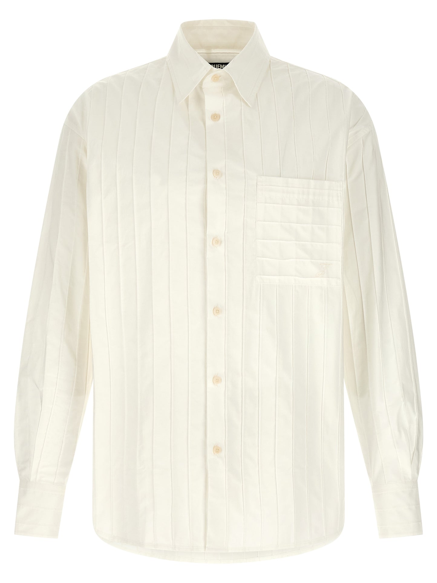 Blouse Jacquemus en coton blanc - Design structurel épuré