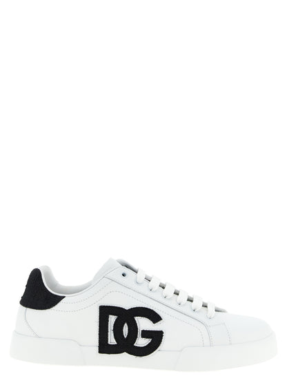 Dolce & Gabbana Baskets basses bicolores en cuir de veau