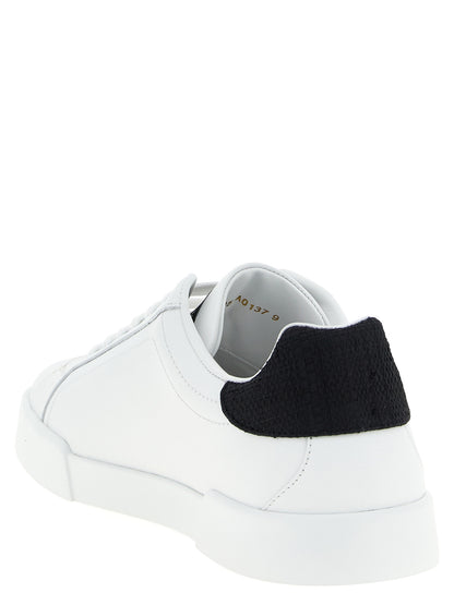 Dolce & Gabbana Baskets basses bicolores en cuir de veau