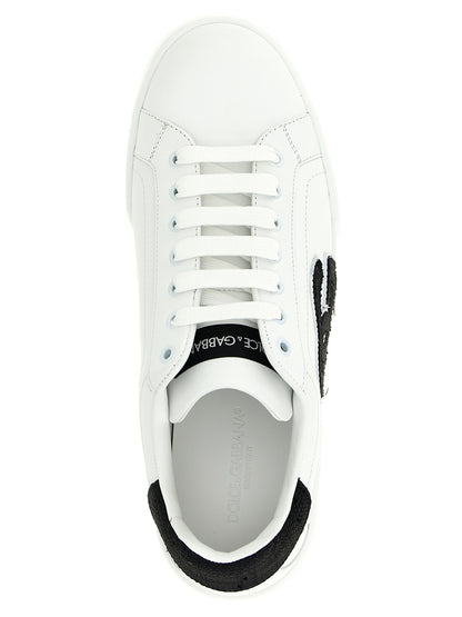 Dolce & Gabbana Baskets basses bicolores en cuir de veau