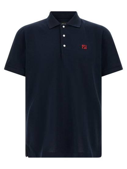 Polo Fendi de algodón azul