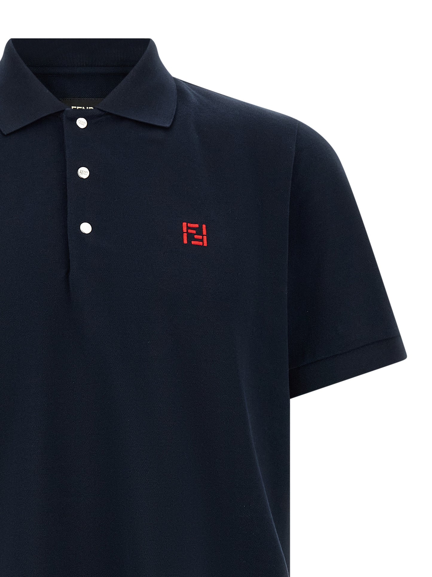 Polo Fendi de algodón azul