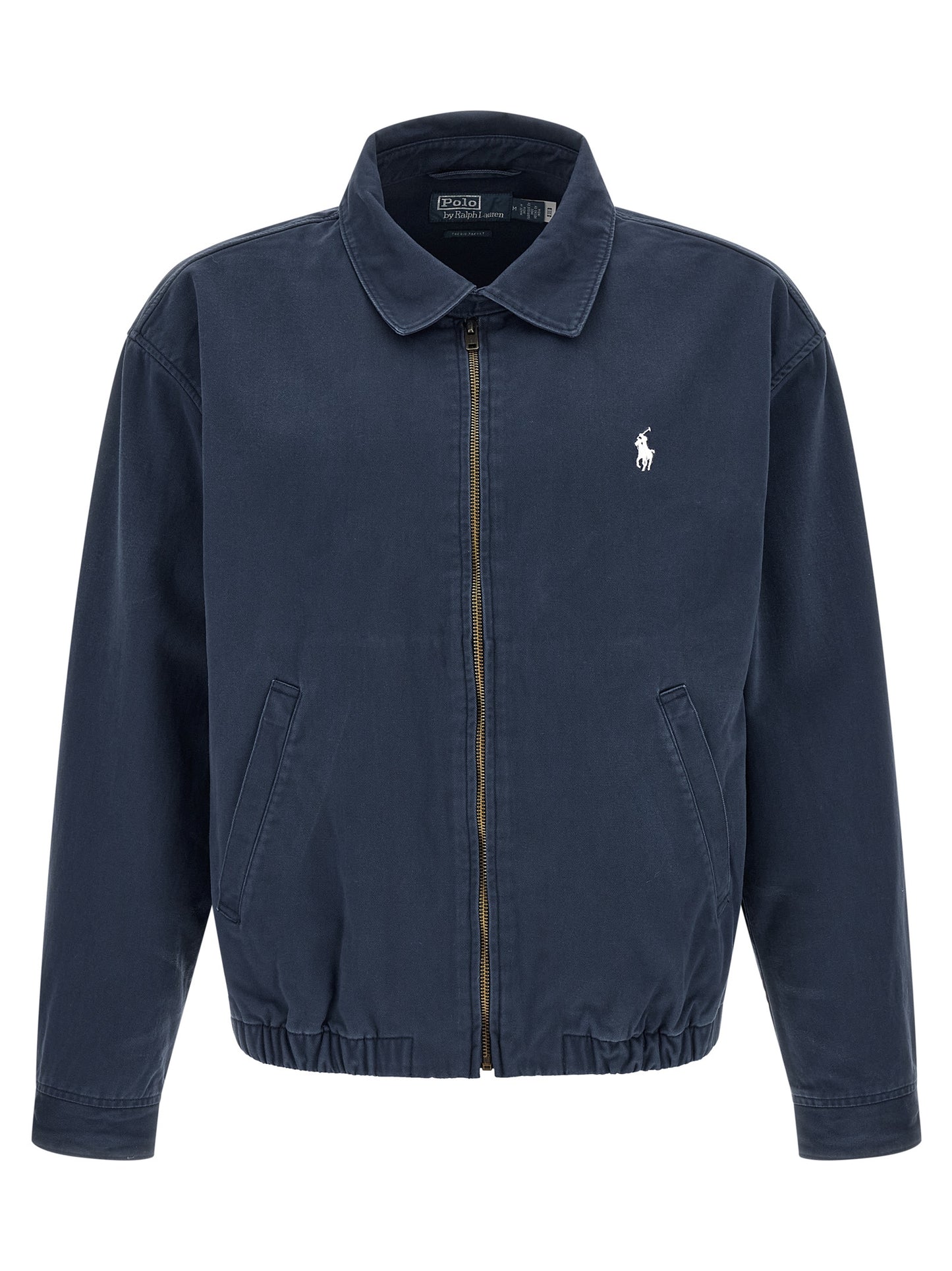 Chaqueta larga de algodón azul Polo Ralph Lauren