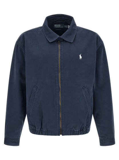 Chaqueta larga de algodón azul Polo Ralph Lauren