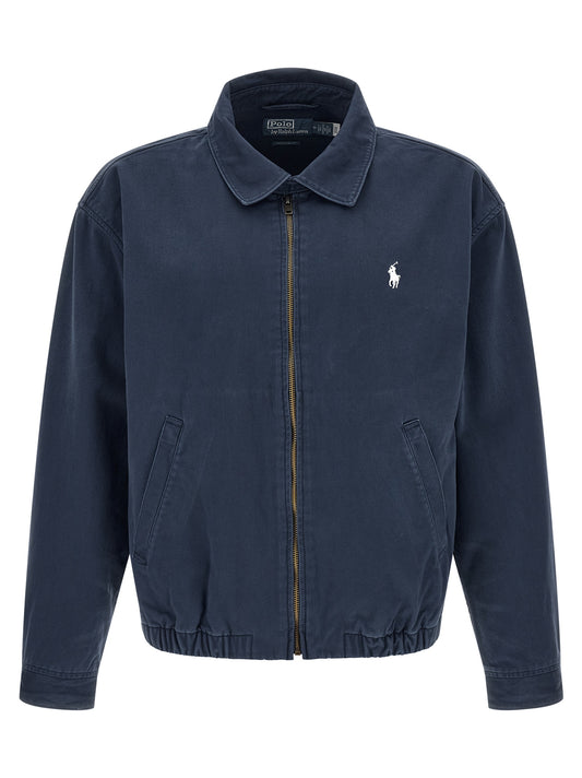 Chaqueta larga de algodón azul Polo Ralph Lauren