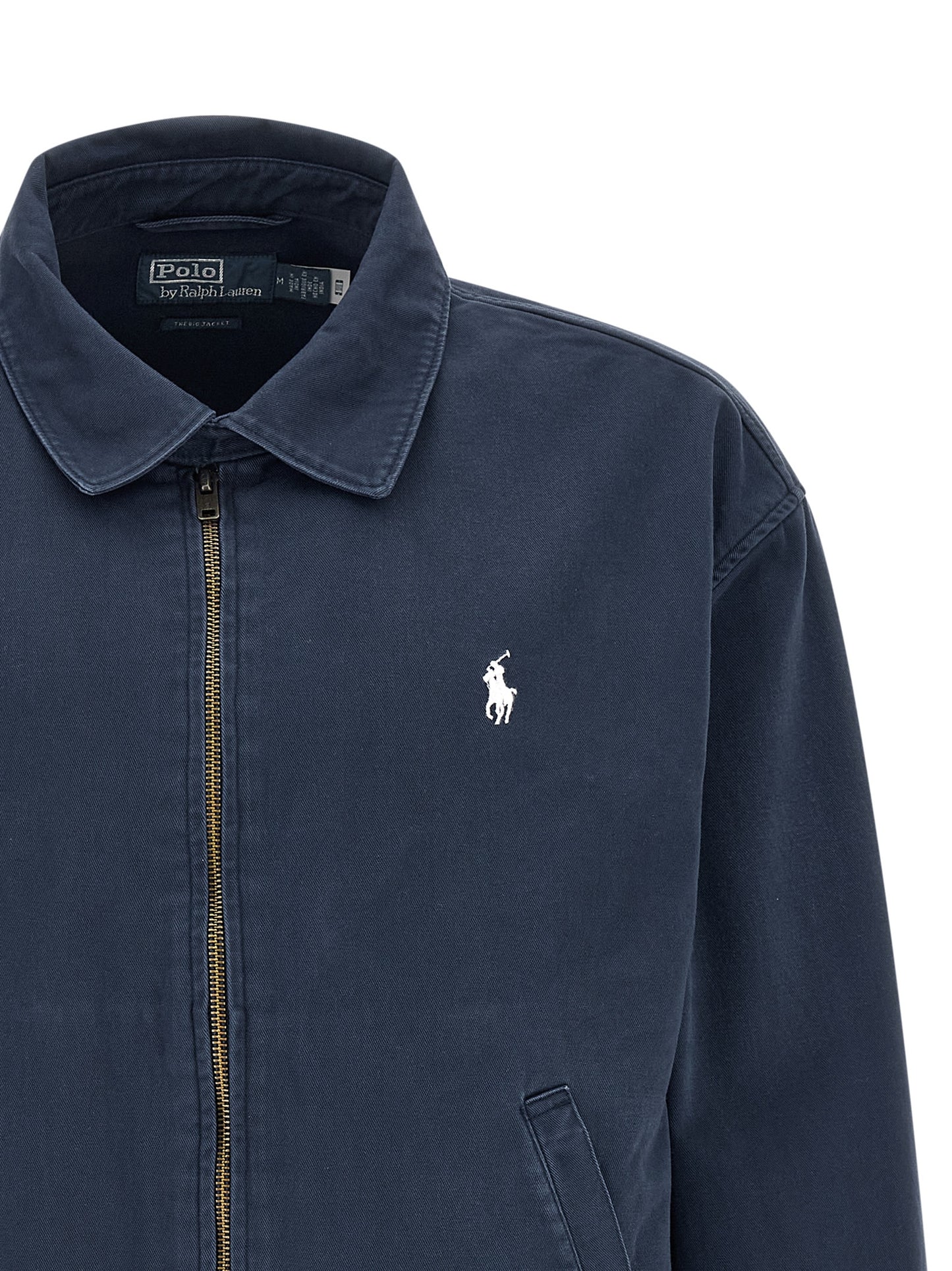 Chaqueta larga de algodón azul Polo Ralph Lauren