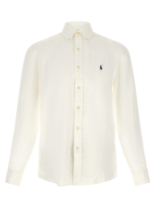 Blusa de lino blanca Polo Ralph Lauren
