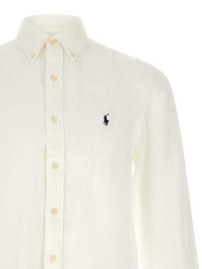Chemisier en lin blanc Polo Ralph Lauren