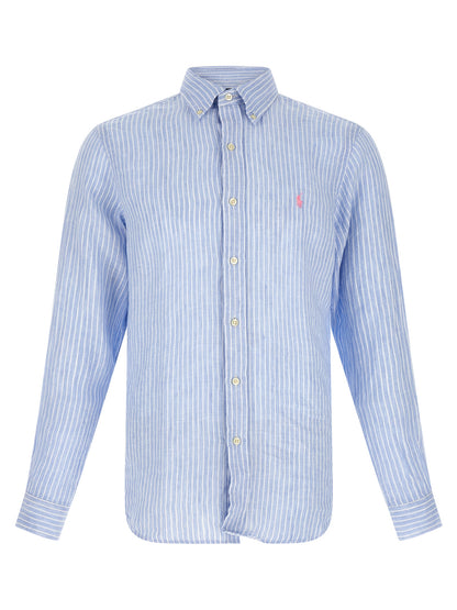 Chemisier en lin bleu Polo Ralph Lauren