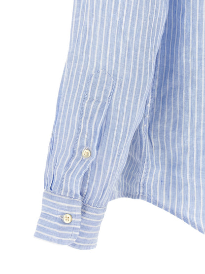 Chemisier en lin bleu Polo Ralph Lauren