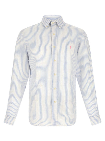 Chemisier en lin bleu Polo Ralph Lauren