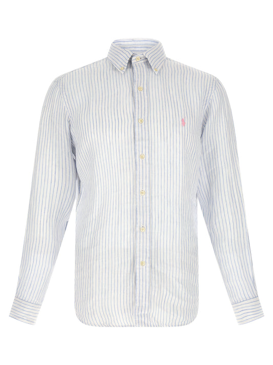 Blusa de lino azul Polo Ralph Lauren
