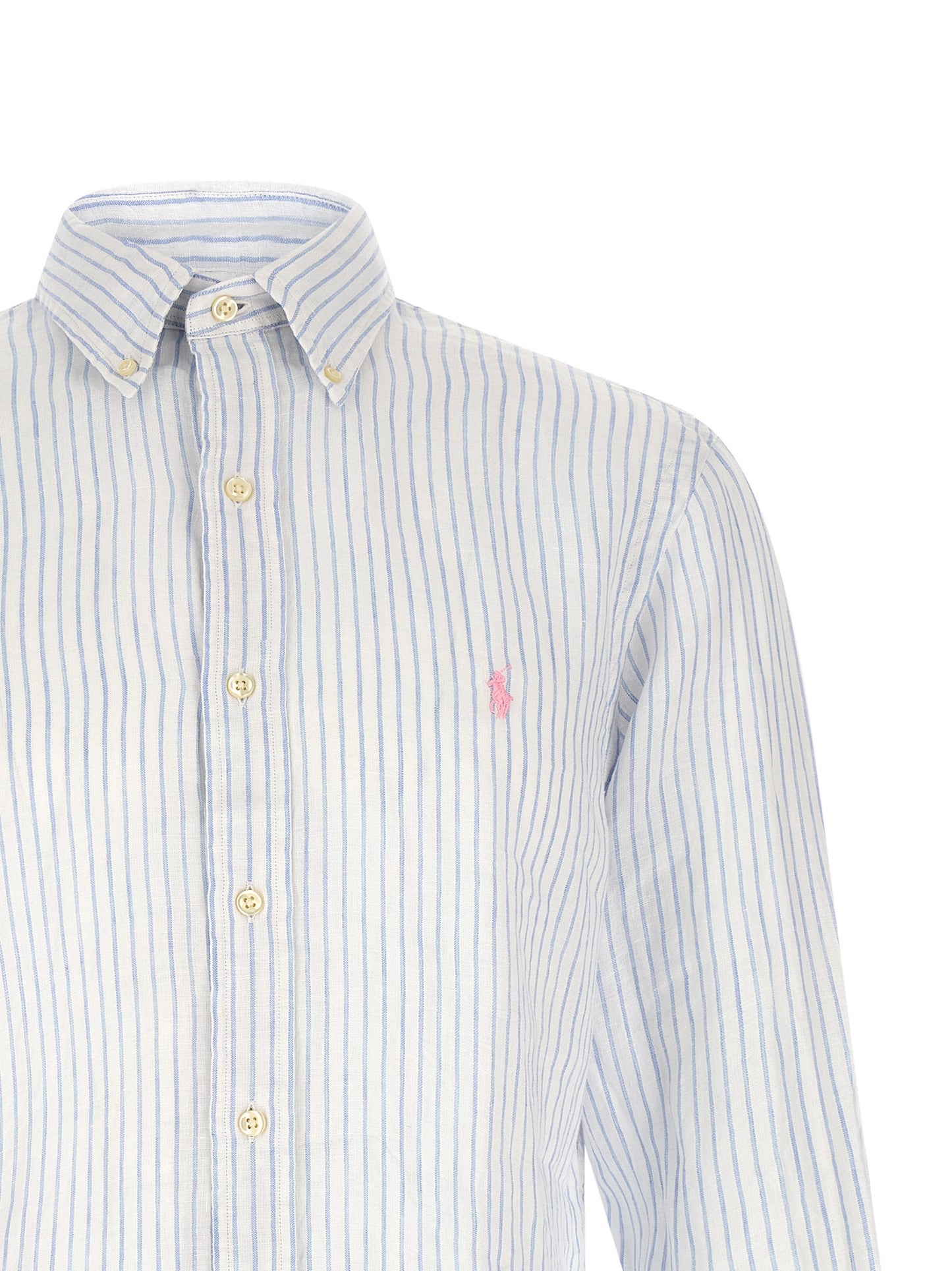Chemisier en lin bleu Polo Ralph Lauren