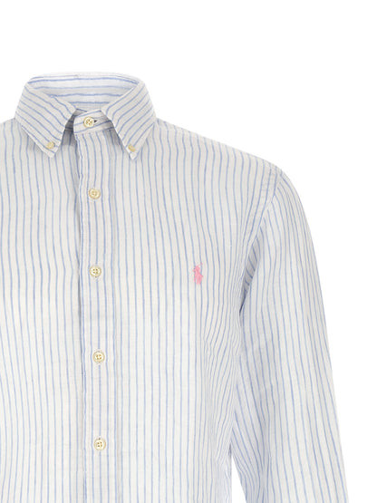 Chemisier en lin bleu Polo Ralph Lauren
