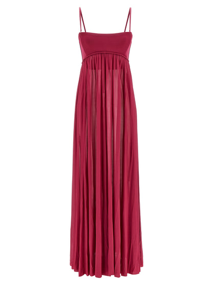 Vestido largo fucsia de viscosa Zimmermann