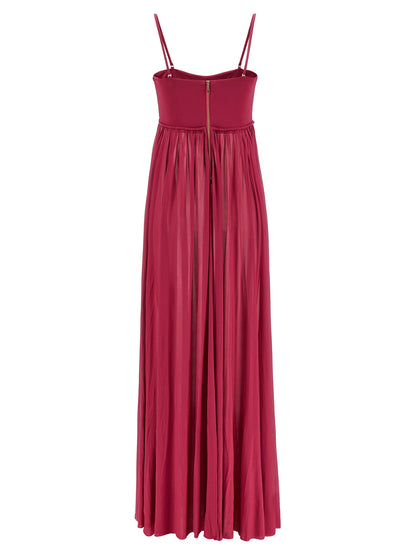 Vestido largo fucsia de viscosa Zimmermann