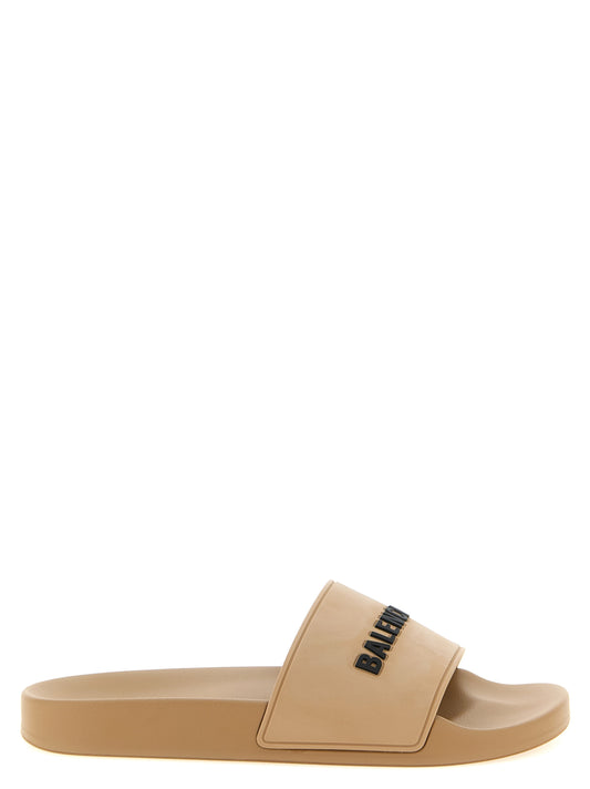 Balenciaga Chanclas Beige de Plástico
