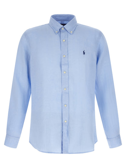 Chemisier en lin bleu Polo Ralph Lauren