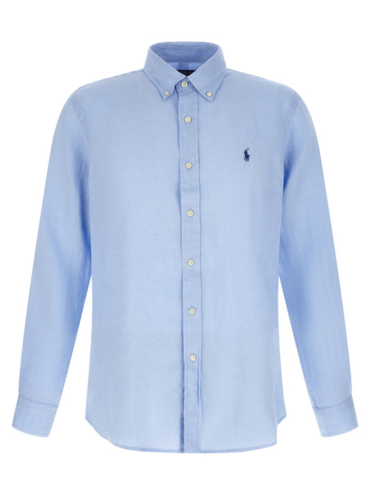 Blusa de lino azul Polo Ralph Lauren