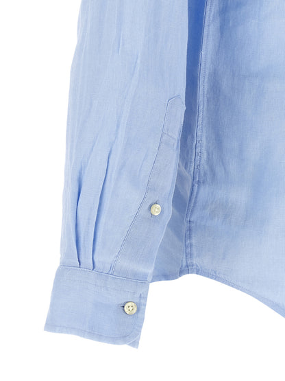 Chemisier en lin bleu Polo Ralph Lauren