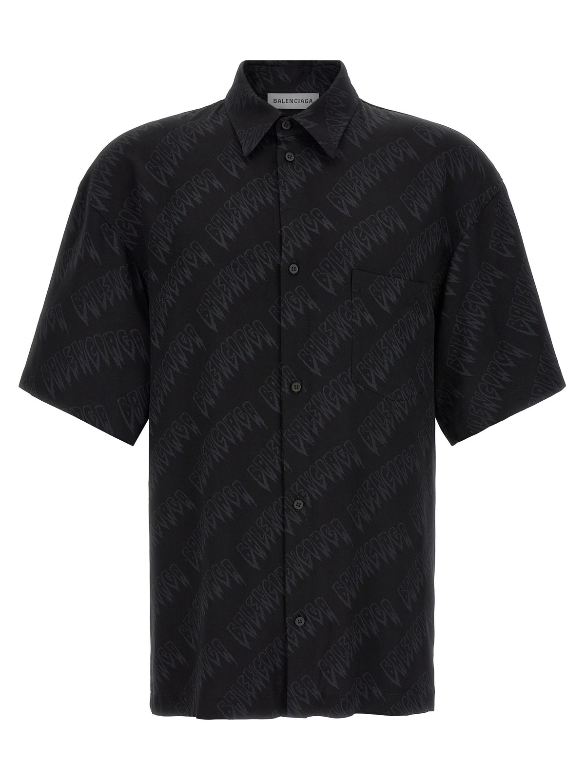Balenciaga Black Viscose Blouse with Structured Cut