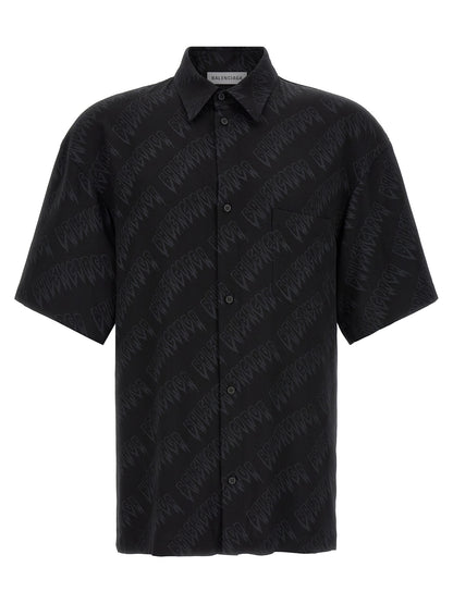 Balenciaga Black Viscose Blouse with Structured Cut